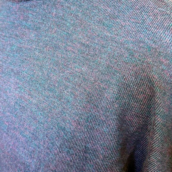 Biella Black Purple Blue Mock Turtle Neck Pure Italian Wool Sweater - Men XXL - Picture 7 of 7